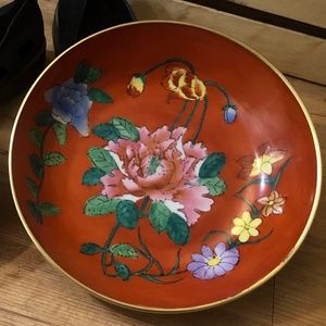 Mid 20th Century Chinese Blossom Enamel Brass Encased Bowl